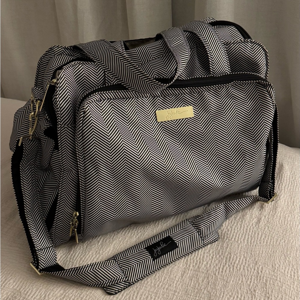 JuJuBe Diaper Bag, Large Tote with Portable Changing Pad - Queen of The Nile
